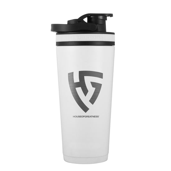 Ice Shaker 26oz: White HOG Engraved